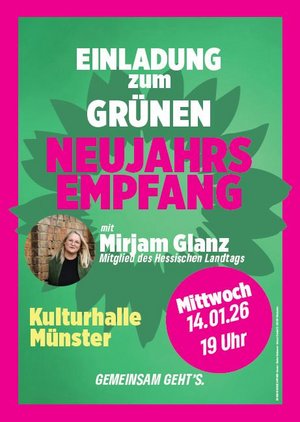 Einladung zum GRÜNEN Neujahrsempfang